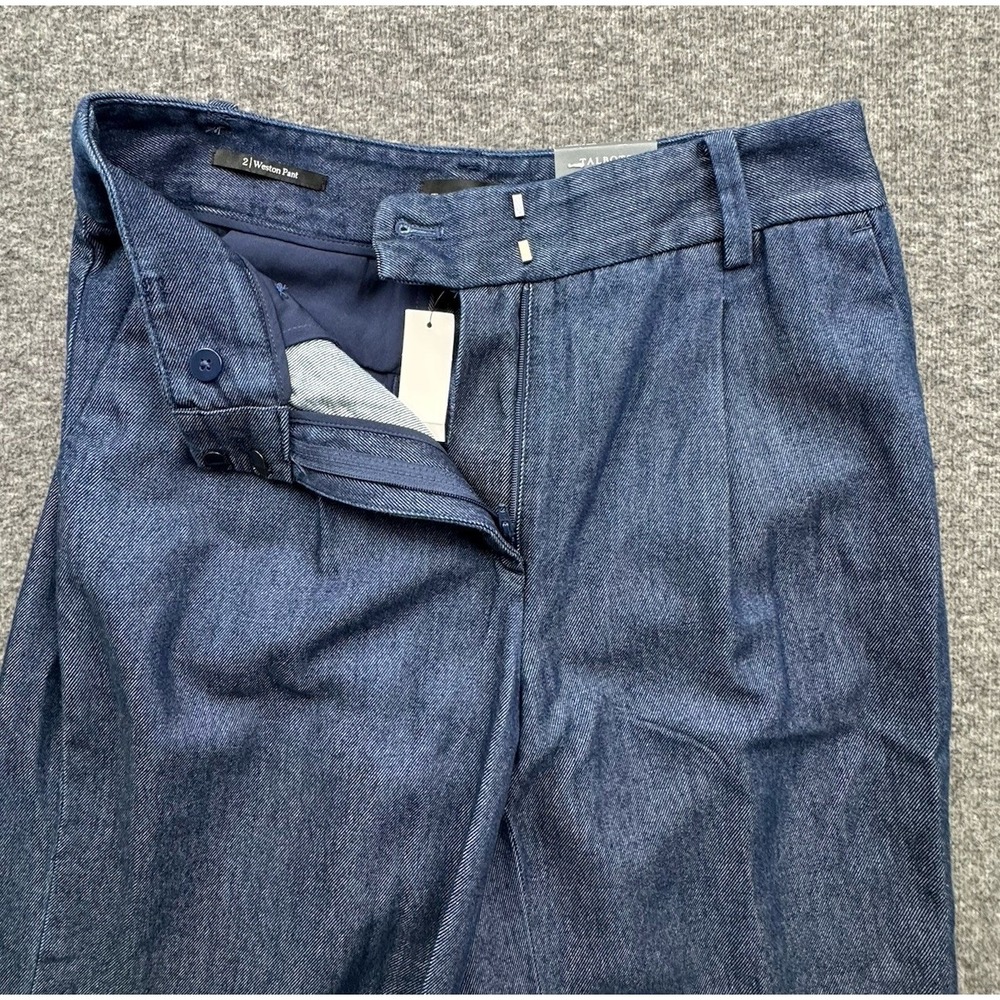 Talbots Womens Weston Dress Pants Sz 2‎ Blue Wide Leg Pleated High Rise NEW - Picture 13 of 16
